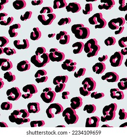 Abstract Leopard Skin Seamless Vector Patterns.