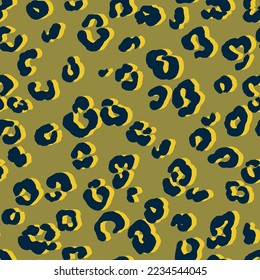 Abstract Leopard Skin Seamless Vector Patterns.