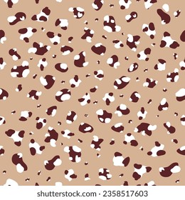Abstract Leopard Skin Seamless Vector Patterns. Animal Print Seamless Pattern.