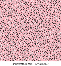 Resumen del patrón de marineros vectores de piel leopardo. Manchas de pincel rojas y negras irregulares y fondos grises. Resumen de la huella de la piel de animales salvajes. Diseño geométrico irregular simple.