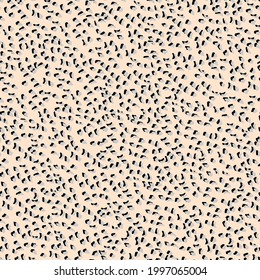 Abstract leopard skin vector seamles pattern. White yellow and black irregular brush spots and gray backgrounds. Abstract wild animal skin print. Simple irregular geometric design.