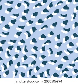 Abstract leopard skin vector seamles pattern.  irregular brush spots and  backgrounds. Abstract wild animal skin print. Simple irregular geometric design.
