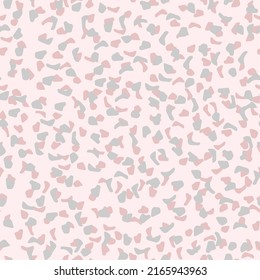Abstract leopard skin vector seamles pattern irregular brush spots wild animal skin print. Simple irregular geometric design.