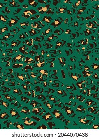 abstract leopard spattern animal skin design leopard leather seamless green background