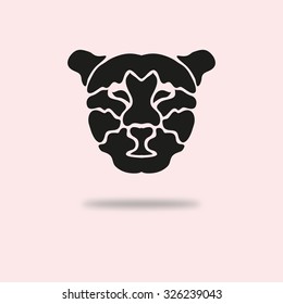 Abstract leopard symbol, design element. Can be used for invitations, greeting cards, scrapbooking, print, labels, emblems, manufacturing. Animal theme