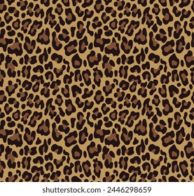 Abstract leopard vector seamless print for textile. fashionable animal print pattern