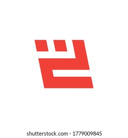 abstract letter 2d symbol geometric simple logo vector