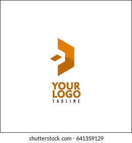 Abstract letter 3 logo design template. Colorful creative hexagon sign. Universal vector icon. Orange hexagon branding identity