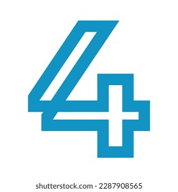Plantilla de diseño del logotipo de la letra abstracta 4