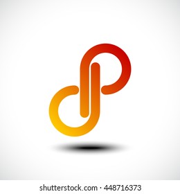 Abstract Letter 8 number logo icon symbol. Vector illustration