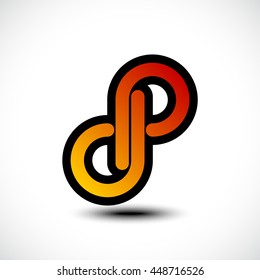 Abstract Letter 8 number logo icon symbol. Vector illustration