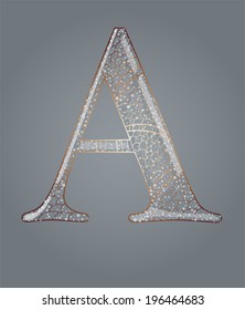 Abstract letter A. 