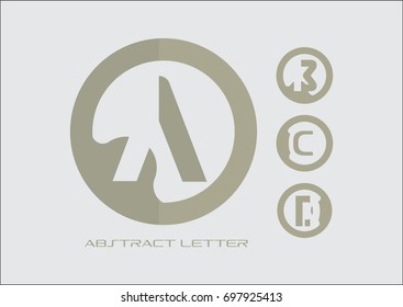 Abstract letter A, B, C, D logo