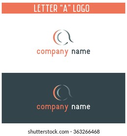 Abstract Letter "A" logo - vector, icon, editable