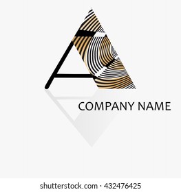 Abstract letter A. Vector illustration design.