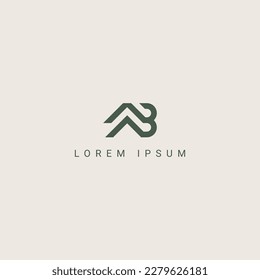 Resumen Carta AB Diseño del logotipo BA con plantilla moderna creativa.