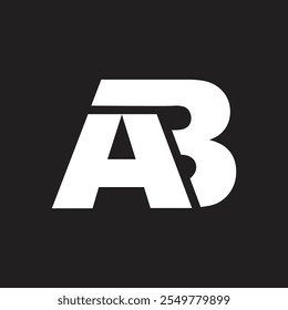 Abstract  letter AB or BA logo design modern unique beauty and luxury vector art icon logo with white color on black background.