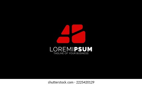 Abstract letter AB logo. This logo icon incorporate with abstract shape in the creative way

