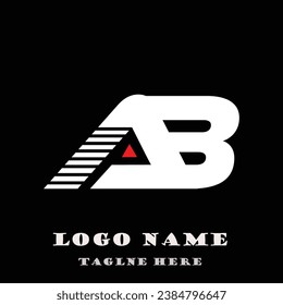 Abstract letter AB logo. This logo icon incorporate with abstract shape in the creative way. It look like letter AB and  monogram letter AB logo design templet. sign and symbol.