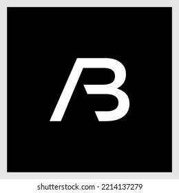 Letra abstracta diseño del logotipo del vector AB, diseño del logotipo del texto