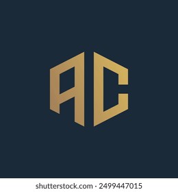 Letra Abstractas AC logo. Este icono del logotipo se incorpora con forma abstracta de la manera creativa. Se parece a la letra AC y la letra monograma AC plantilla de diseño de logotipo. signo y símbolo. Vector e ilustración