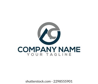 Abstract letter AC Unique round Logo Design Concept. Creative alphabet vector icon for company and brand.