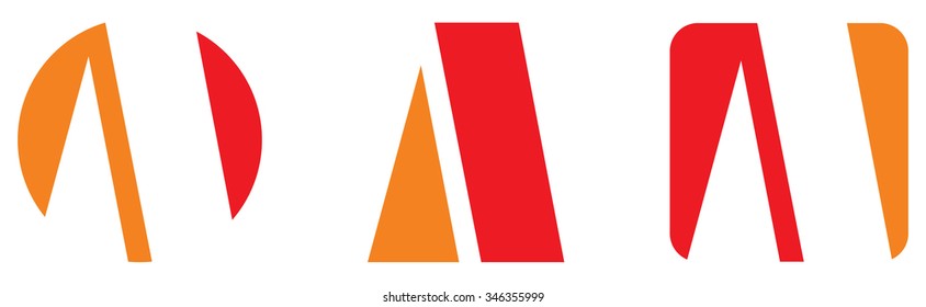 Abstract letter AD icon