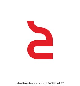 abstract letter ad simple geometric line logo vector