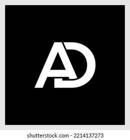 Abstract letter AD vector logo design, text s logo