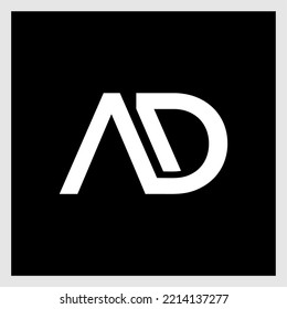 Abstrakter Brief AD Vektor Logo Design, Buchstabe AD, Text s Logo Design
