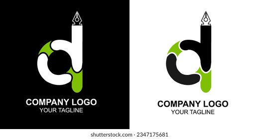 Letra abstracta diseño del logotipo del vector de AD, letra AD, letra DA, diseño del logotipo del texto