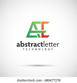 Abstract Letter AE logo template. Vector Illustration eps.10