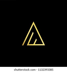 Abstrakter Buchstabe AF FA. minimale Logo-Design-Vorlage. Logo der Vektorillustration mit goldener und schwarzer Farbe.
