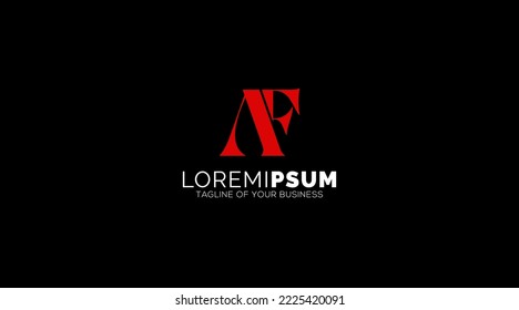 Abstract letter AF logo. This logo icon incorporate with abstract shape in the creative way