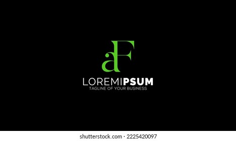 Abstract letter AF logo. This logo icon incorporate with abstract shape in the creative way