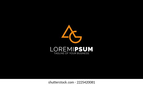 Abstract letter AG logo. This logo icon incorporate with abstract shape in the creative way
