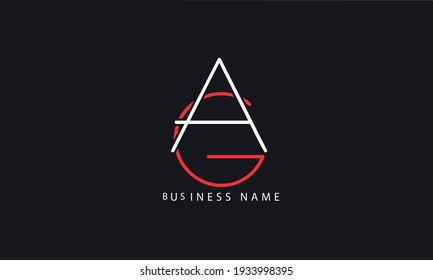 Abstract Letter AG Vector Logo Design Template