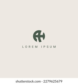 Abstract Letter AH HA Logo Design with Creative Modern template. svg