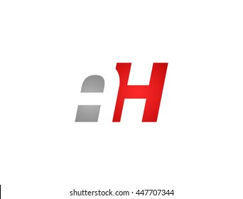 Abstract letter AH. lovely logo design template. 
