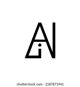 Abstract letter ai ia an na Logotype. Modern logo idea sign. monogram vector icon initial logo