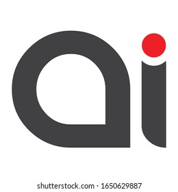 Abstract letter Ai logo. This logo icon incorporate with abstract shape in the creative way. It look like letter A and I.