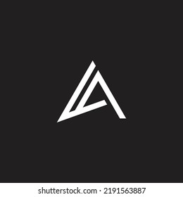 Abstract letter AL LA geometric Initial based logo design.