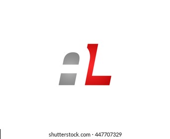 Abstract letter AL. lovely logo design template. 