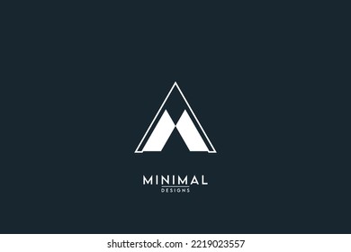 Abstract letter AM, MA, A, M Logo Design Vector Template Element.