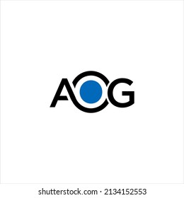 abstract letter AOG logo design vector