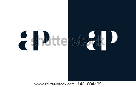 Abstract letter AP logo. This logo icon incorporate with abstract shape in the creative way. It look like letter AP. It will be suitable for Which company name start AP. Imagine de stoc © 