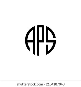 diseño de logotipo APS de letra abstracta con vector geométrico
