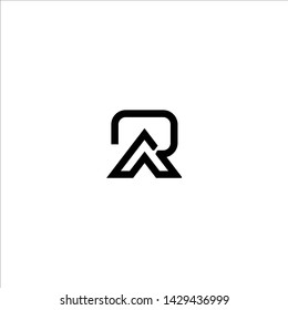 Abstract letter AR RA logo design