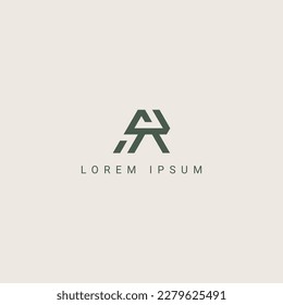 Abstract Letter AR RA Logo Design with Creative Modern template.
