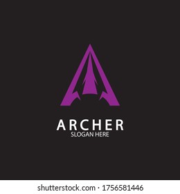 Letra abstracta ilustración vectorial del logotipo del cabezal de flecha y A